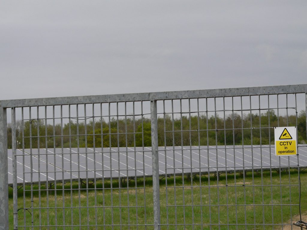 12 security fencing round nearby solar farm April 2025