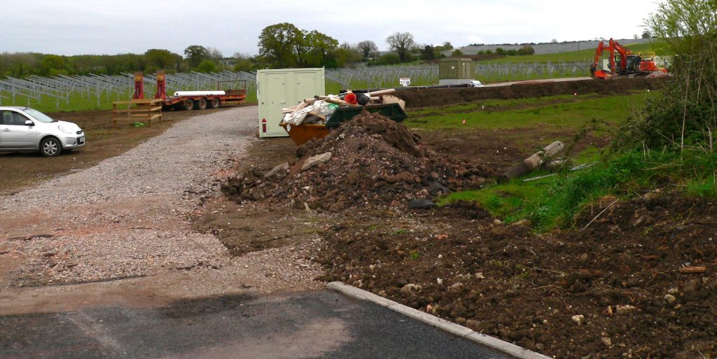 13 access track and construction work on nearby solar farm April 2025